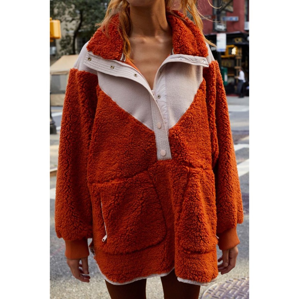 NWT FP Movement Fall To Rise Quarter Zip / Auburn Sunset Combo